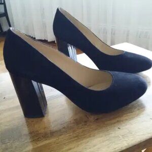 GEOX Respira Black Suede Shoes Heels - Size 6.5